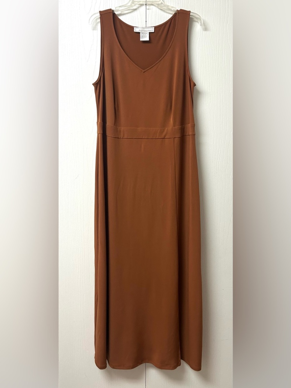 Monroe & Main Brown Sleeveless Maxi Dress